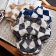 thumbnail image 3 of Yidarton Small dogs pet autumn and winter dog cat plaid clothes Teddy Bichon Boomerang cat fleece coat Gray, 3 of 7