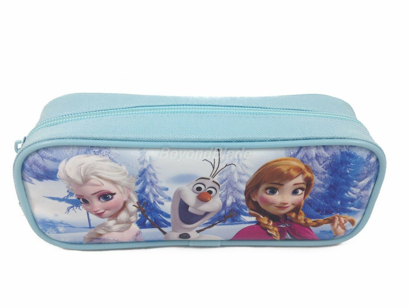 Disney Frozen Light Blue Pencil Pouch Zippered Pencil Case Authentic