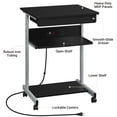 thumbnail image 5 of Yaheetech 31.5''H  Laptop Computer Desk with Power Outlet,Black, 5 of 8