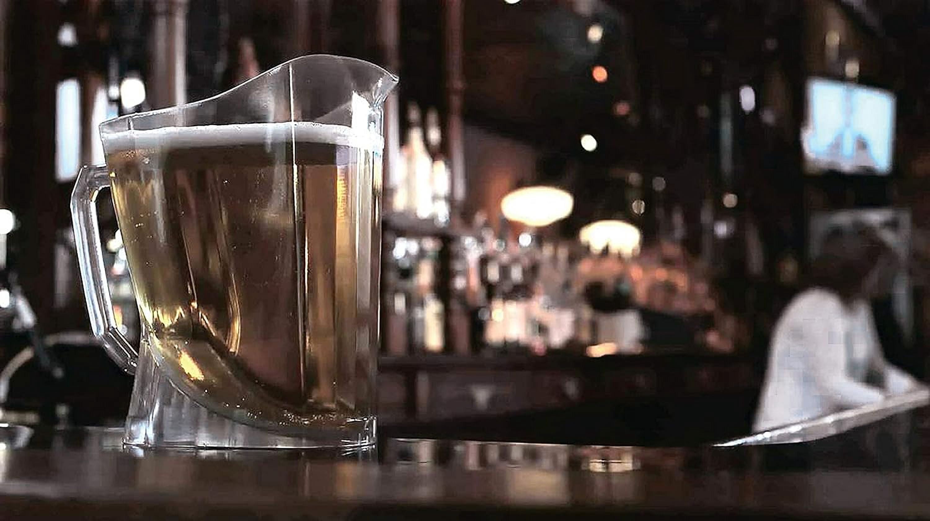 San Jamar Low Profile Perfect Pour Beer Pitcher - 60 oz Home & Garden & Kitchen & Serveware & Pitchers