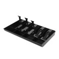 thumbnail image 2 of Five Grids Cash Drawer Register Insert Coin Tray Cashier Tidy Storage Safe Box (Black), 2 of 6