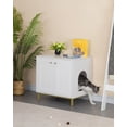 thumbnail image 2 of Cat Litter Box Enclosure, Hidden Litter Box Furniture, Wooden Pet House Side End Table, 2 of 6