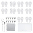 thumbnail image 2 of Wisewang Silicone Nose Pads with Tweezers Screws Embedding Eyewear Accessories Repair Replacement Tools Kit Case Nosepads Set A5 Nosepads Length 13mm 1Set, 2 of 6