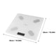 thumbnail image 4 of Báscula De Peso Digital Personas Grasa Corporal Pesaje Vidrio Templado USB Recargable Blanco, 4 of 8