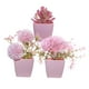 thumbnail image 4 of 3 piezas de flores falsas en macetas para decoración de mesa, adornos de plantas en macetas rosas falsas Estilo A, 4 of 9