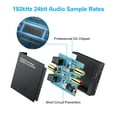 thumbnail image 4 of Digital-to-Analog Audio Converter, 96KHz DAC Digital Coaxial and Optical (Toslink/SPDIF) to Analog 3.5mm AUX and RCA (L/R) Stereo Audio Adapter DAC Converter with Fiber and Power Cable, 4 of 7