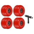 thumbnail image 1 of Unique Bargains Roue de Skateboard 54mm et Roulements Ensemble ABEC-9 Roues de Rue pour Skateboards Roue de Croisière 85A, Rouge Lot de 4, 1 of 5
