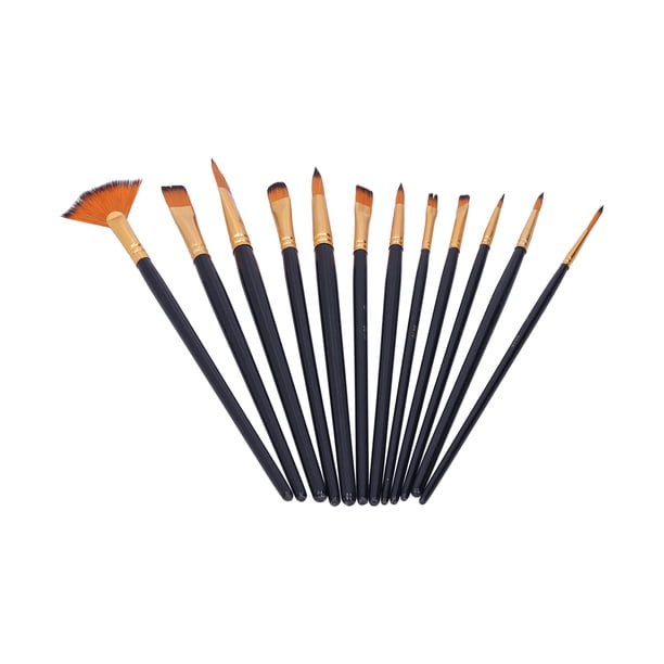 Juego de pinceles de pintura juego de pinceles de pintura preescolar de nailon de 12 piezas herramientas de dibujo con paleta y paquete de pinceles para la escuela en casa ANGGREK Otros