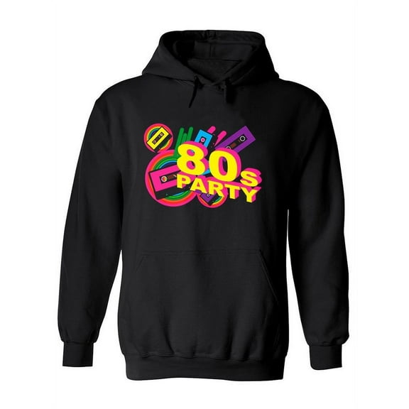 80`s Party Hoodie Women -Image by Shutterstock, Female 3X-Large