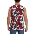thumbnail image 4 of Balery Rose Flowers Men's Sleeveless Muscle Shirts Workout Tank Top, Moisture Wicking, Odor Protection-Small, 4 of 8