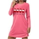 thumbnail image 2 of Camisón corto de manga larga y cuello redondo para mujer, bata de baño holgada de invierno para el hogar, bata de poliéster para mujer., 2 of 6