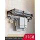 thumbnail image 3 of Toallero de 37-57 cm con gancho Yuxing soporte de pared estante de aluminio negro mate 37 cm, 3 of 5