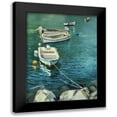 thumbnail image 1 of Strube, Ling 12x14 Black Modern Framed Museum Art Print Titled - The Boats, 1 of 5