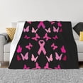 thumbnail image 1 of Fotbe Breast Cancer Manta de Franela con Estampado, Manta Ultrasuave para Cama, Sofá, Auto, Hipoalergénica y Antibolitas-80"x60", 1 of 6