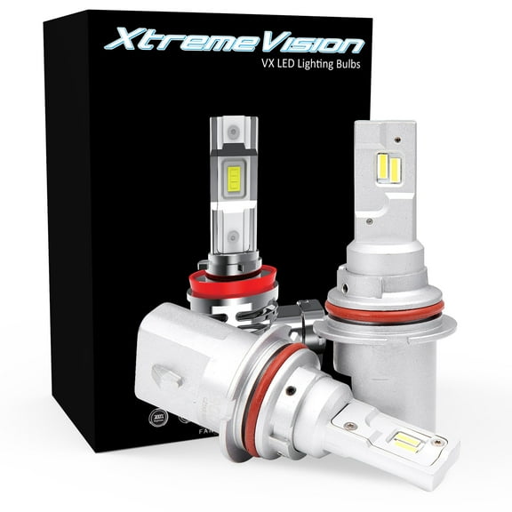 Xtremevision VX 9007 LED Headlight Bulbs - 6500K Xenon White, 8000 Lumens, 16W LED