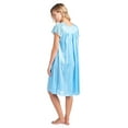 thumbnail image 2 of Casual Nights Women's Fancy Lace Neckline Silky Tricot Nightgown - Sky Blue - X-Large, 2 of 4