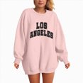 thumbnail image 5 of Towmus Women Long Sleeve Los Angeles Sweatshirts Casual Long Sleeve Raglan Shirts Cool Letter Print Pullover Tops, 5 of 5