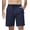 NavyBlue, variant on Lavenicole Men's Shorts Summer Casual Elastic Waist Drawstring, Lightweight with Zipper Pockets White 36W