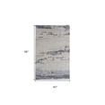 thumbnail image 4 of 5' X 8' Blue Gray And Ivory Wool Abstract Tufted Handmade Stain Resistant Area Rug, 4 of 10