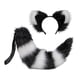 thumbnail image 5 of Gatos de peluche Orejas Cola Cosplay Vestir Disfraz Accesorios para el cabello Decoración peluda Sombreros para fiestas temáticas de animales Negro Fernando Traje de juego de cosplay, 5 of 8