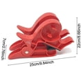 thumbnail image 2 of 2PCS New Tabletop Wrap Portable Gift Wrapping Tool Paper Roll Holder Clip Tape Dispenser Wrap Clips RED, 2 of 8