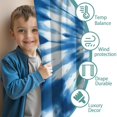 thumbnail image 3 of Blackout Kids Curtains,Blue White Tie Dye Spiral Pattern Childrens Insulated Curtains Set Of 2,Bedroom Essentials,Toddler Room Decor 42"x63", 3 of 5