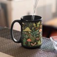 thumbnail image 3 of EUDIDV Decorative Ceramic Mug Vintage Cottage Core Mug Forest Ferns Mushrooms Design For Nature Lovers Gift Large Ceramic Mug, 3 of 5