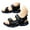 Blue, variant on OSOLU Toddler Boys Sandals For Kids Comfortable Hook And Loop Strap Casual Summer Outdoor Walking Shoes For Daily Wear And Play Relaxed Fit Shoes, 10-10.5 Years