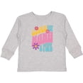 thumbnail image 3 of Inktastic Nana and Pops Love Me Retro Flowered Girls Long Sleeve Toddler T-Shirt, 3 of 5