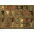thumbnail image 1 of Ahgly Company Indoor Rectangle Abstract Brown Modern Area Rugs, 2' x 4', 1 of 4