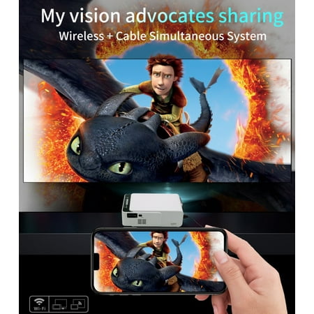  Portable  MINI T5  LED  Projector 800x480 Smart WIFI Smart 