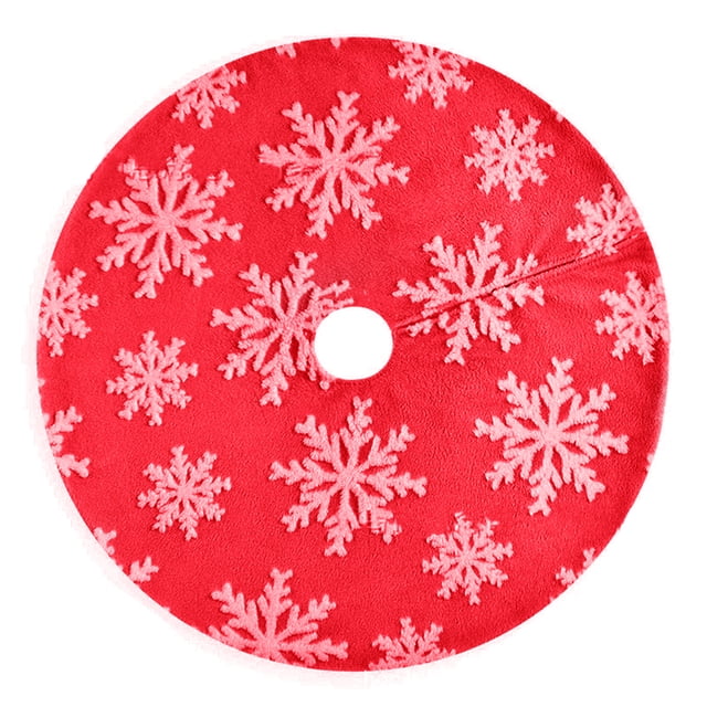 Árbol De Navidad Felpa Jacquard Copo De Nieve Vestido De Árbol De Navidad Decoración De Navidad Regalo Perfecto Para Familiares Y Amigos Sweethay HA042670-04