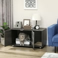 thumbnail image 2 of PawHut Cat Litter Box Enclosure for Indoor with Scratching Pad Black, 2 of 10
