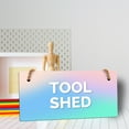 thumbnail image 6 of Tool Shed (Wooden) 5x10 Hanging Plus Wall or Door Sign | Rustic Twine | Range of Vibrant Decor Styles | Room Signs For Home and Business, 6 of 7