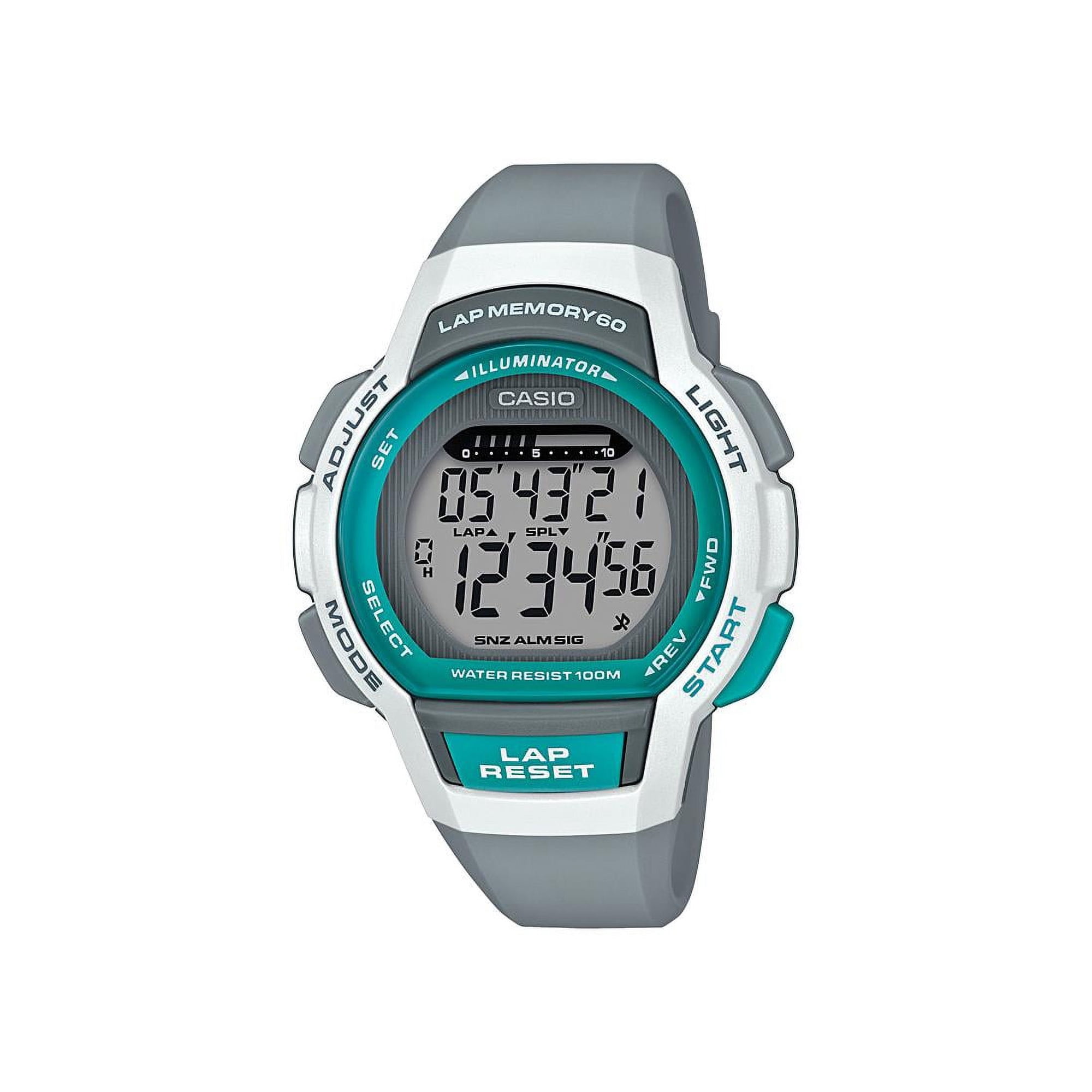 Casio Women's Step Tracker Watch, Gray/Blue LWS1000H-8AV