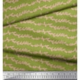 thumbnail image 2 of Soimoi Green Cotton Duck Fabric Stripe & Leaves Decor Fabric Printed Yard 42 Inch Wide, 2 of 3