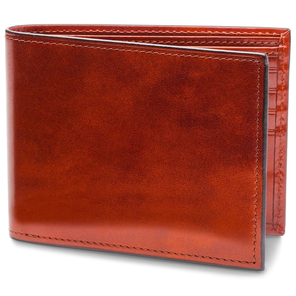 Billetera Tradicional Bifold Bosca de Cuero Italiano Cognac