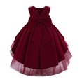 thumbnail image 3 of IBTOM CASTLE Toddler Baby Girls Dress Formal Bowknot Tutu Backless Puffy Tulle Gowns Princess Wedding Baptism Pageant Birthday Party Wear 3-4 Years Wine Red, 3 of 8