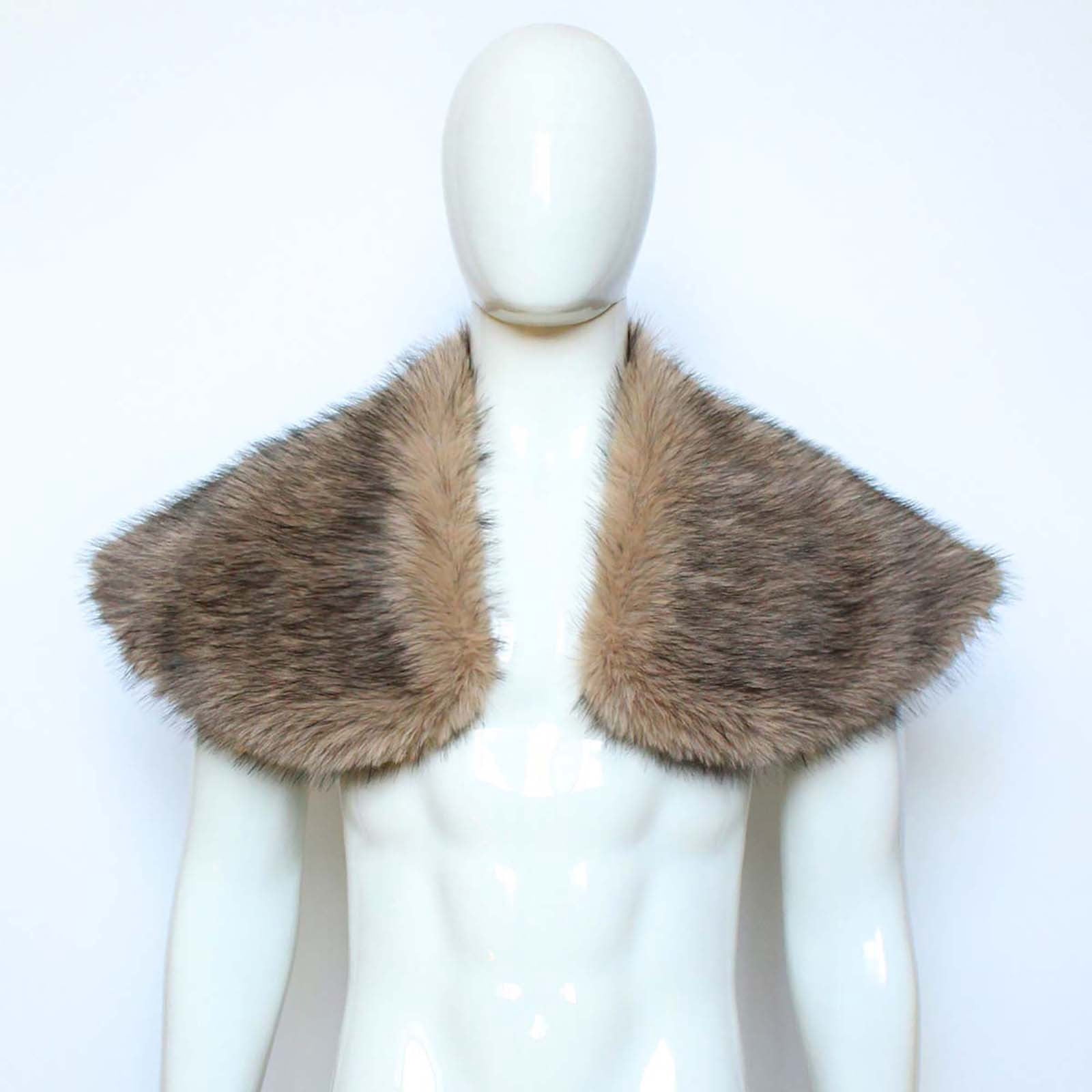 Lovzfmll Viking Faux Fur Collar for Men, Fur Mantle Shoulder Shawl