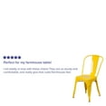 thumbnail image 4 of Flash Furniture Commercial Grade 4 Pack Yellow Metal Indoor-Outdoor Stackable Chair, 4 of 8
