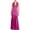 Purple, variant on Theia Womens Open Back Long Halter Dress