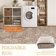 thumbnail image 6 of TURCURNO Non Slip 5x7 Area Rug Living Room Foldable Rug,Soft Vintage Willow Leaf Cream Brown Area Rugs for Bedroom Neutral Boho Farmhouse Washable Rugs, 6 of 10