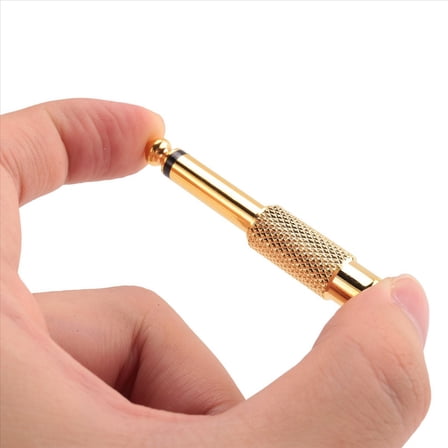 5x Gold Plated 6.35mm 1/4 inch Male Mono Plug to Female 6.5mm Jack Audio Stereo Adapter Connector Plug Converter Sound Mixer,5*6.5mm to RCA Audio Adapter,gold