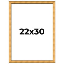22x30 Frame Gold Rustic Solid Wood Picture Frame | 1.25 Inch Wide Moulding | Rustique Gold