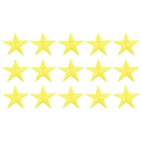 Uxcell 15Pack Iron on Star Patches, Sew on Star Embroidered Patches, DIY Applique Repair Patch for Crafts, 70mm Light Yellow