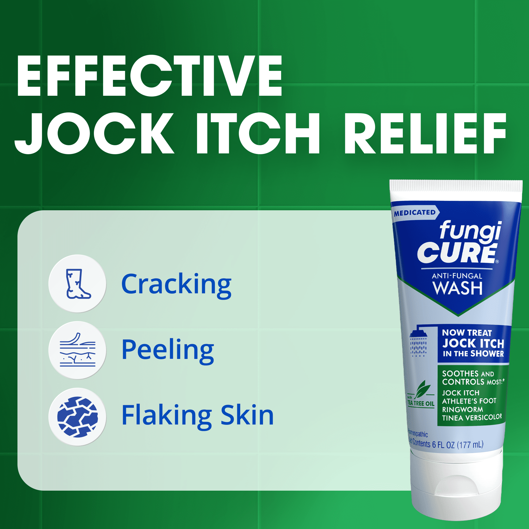 FUNGICURE Medicated Anti-Fungal Jock Itch Liquid Body Wash, 6 oz, 1 Pack