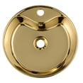 thumbnail image 3 of Golden Circular Vessel Sink | Countertop Washbasin | Thea Vitreous China Bathroom Basin, 3 of 3