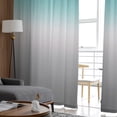 thumbnail image 4 of Gradient Turquoise, Semi Sheer Curtains 72 Inch Length 2 Panels Set, Minimalist Gray Grey Abstract Art Sheer Kitchen Curtain Privacy Voile Window Curtain for Living Room Bedroom Rod Pocket Drapes, 4 of 7