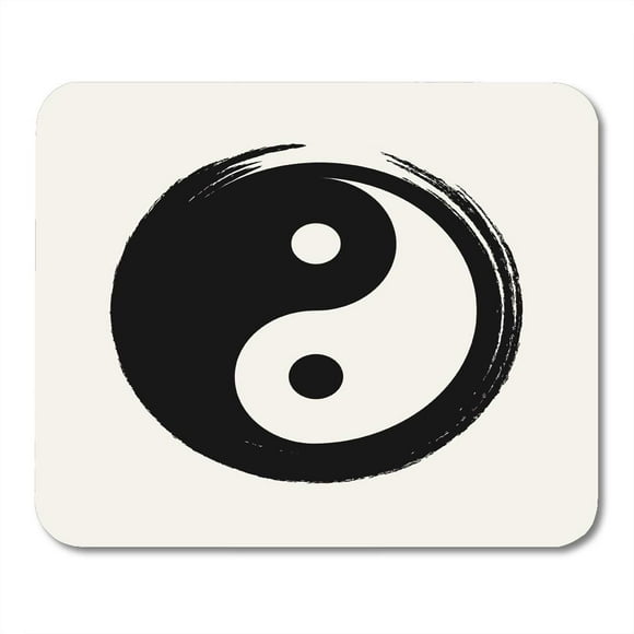 JSDART Brush Yin Yang in Zen Circle Duality Shape Symbol Abstract Artistic Mousepad Mouse Pad Mouse Mat 9x10 inch