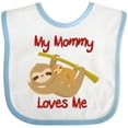 thumbnail image 3 of Inktastic My Mommy Loves Me Sloth Boys or Girls Baby Bib, 3 of 4